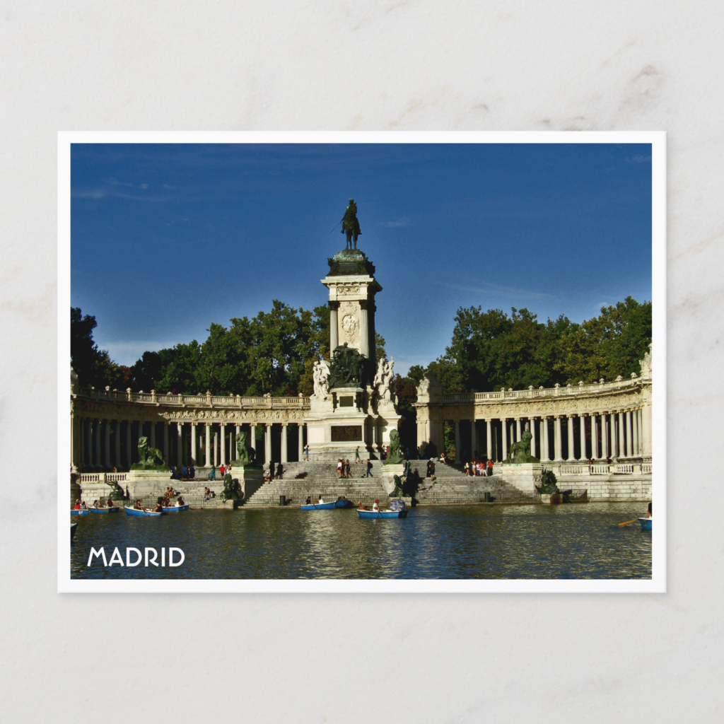 Parque El Retiro, Madrid Postcard